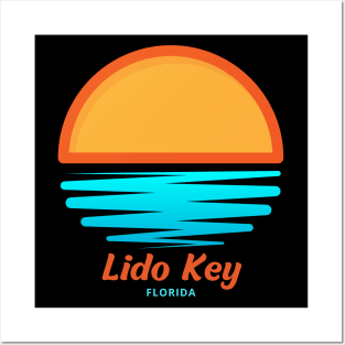 Lido Key Florida - Waves and Sunset Posters and Art